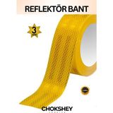 Reflektör Bant Sarı Reflektif Bant Ikaz Band 50MMX5MT 3ADET