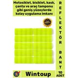 #Reflektör Motosiklet Bisiklet Kask Uyarı Güvenlik Altıgen Petek Dokulu 10 Adet Reflektör Sticker Seti