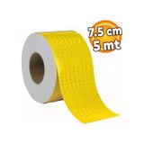 Reflektörlü Araç Oto Dış Aksesuar Bant Sarı Reflektif Fosforlu Şerit Bant 7.5 Cm 5 Mt İkaz Bandı