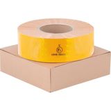 Reflektörlü Bant Sarı Reflektif Fosforlu Şerit Bant 7.5 cm 1 Metre Ikaz Bandı