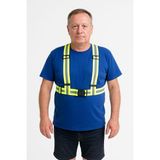 Reflektörlü, Fosforlu, Motosiklet, Güvenlik, Gece Görünürlük Yeleği Her Bedene Ayarlanır Kemerli - S - 5XL