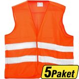 Reflektörlü Ikaz Yeleği Turuncu Xl 5'Li Paket