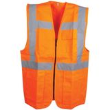 Reflektörlü Mühendis Tipi İkaz Yeleği Turuncu Xl