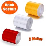 Reflektorlu Reflektif Fosforlu Serit Bant Petekli Reflekte Ikaz Bandi 2 Metre