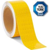 Reflektörlü Reflektif Şerit Bant Tüvtürk Uyumlu C E1 Onaylı Bant Sarı - 1 Metre Şerit Bant