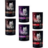 Reflex 6x100 gr Plus Pouch Biftekli-Kuzu Soslu ve Kuzu-Ciğer Jöleli Kedi Yaş Maması