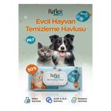 Reflex Care Alaçatı Ice Kokulu Kedi ve Köpekler için Çok Amaçlı Temizleme Mendili (50 li)