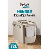 Reflex Care Handor Kapalı Kedi Tuvaleti Bej (57,5 x 43,5 x 39 Cm)