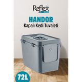 Reflex Care Handor Kapalı Kedi Tuvaleti Gri (57,5 x 43,5 x 39 Cm)