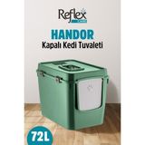 Reflex Care Handor Kapalı Kedi Tuvaleti Yeşil (57,5 x 43,5 x 39 Cm)