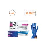 Reflex Flex Tpe Pudrasız Mavi Eldiven L-XL Beden 20 Paket x 100 Adet (Koli)