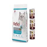 Reflex Kedi Kuru Maması, Kısır Kedi, 15 kg, Somon ve Pirinç, 3 Adet Konserve Hediyeli