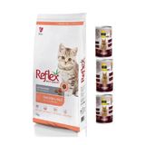Reflex Kedi Yavru Maması, 15 kg, Tavuk Etli, 3 Adet Konserve Hediyeli