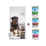 Reflex Kuzu Etli Yetişkin Köpek Maması 15 KG + Proline Dana Etli Ciğerli + Dana Etli + Kuzu Etli Yetişkin Konserve 3 x 415 G