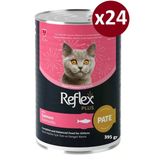 Reflex Plus 395 gr 24 Adet Pate İçinde Somonlu Yavru Konserve Kedi Maması