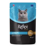 Reflex Plus 85 gr Balıklı Sos İçinde Parça Etli Yetişkin Kedi Konservesi