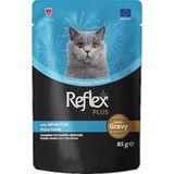 Reflex Plus 85 gr Sos İçinde Beyaz Balıklı Pouch Yetişkin Konserve Kedi Maması