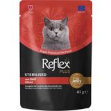 Reflex Plus 85 gr Sos İçinde Parça Biftek Etli Kısırlaştırılmış Kedi Konservesi