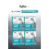 Reflex Plus Aktif Karbonlu Topaklanan Kedi Kumu 6L x 4 Adet
