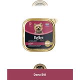 Reflex Plus Alutray Gravy Sos İçinde Et Parçacıklı Dana Etli Mini ve Küçük Irklar İçin Yetişkin Köpek Maması 85 gr