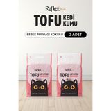 Reflex Plus Bebek Pudrası Kokulu Tofu Kedi Kumu 7L x 2 Adet