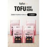 Reflex Plus Bebek Pudrası Kokulu Tofu Kedi Kumu 7L X 4 Adet