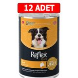 Reflex Plus Dana Etli Köpek Konserve 12Adet 400Gr Chunks İn Jelly Köpek Yaş Mama Beef Jöle İçinde Et