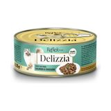 Reflex Plus Delizzia Gravy Sos İçinde Somonlu & Tavuklu Yetişkin Kedi Konserve Maması 85 gr