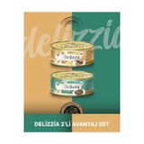 Reflex Plus Delizzia Hindi Etli Pate & Somonlu-Tavuklu Gravy Yetişkin Kedi Maması Seti 2X85 Gram