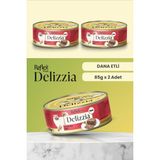 Reflex Plus Delizzia / Kıyılmış Dana Etli Yetişkin Kedi Maması 85g x 2 Adet