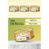 Reflex Plus Delizzia / Kıyılmış Hindi Etli Yetişkin Kedi Maması 85g x 3 Adet