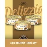 Reflex Plus Delizzia Pate Hindi Etli Kıyılmış Yetişkin Kedi Konserve Maması Seti 3x85 gr