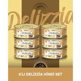 Reflex Plus Delizzia Pate Hindi Etli Kıyılmış Yetişkin Kedi Konserve Maması Seti 6x85 gr