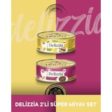Reflex Plus Delizzia Pate Tavuklu Kıyılmış & Gravy Sos İçinde Tavuklu & Ciğerli Yetişkin Kedi Konserve Maması Seti 2x85 gr
