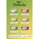 Reflex Plus Delizzia / Sos İçinde Parça Etli Karışık Yetişkin Kedi Maması 85g x 6 Adet