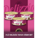 Reflex Plus Delizzia / Sos İçinde Parça Etli Tavuklu & Ciğerli Yetişkin Kedi Maması 85g x 3 Adet