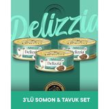 Reflex Plus Delizzia Yetişkin Somonlu-Tavuklu Gravy Kedi Maması 3x85 gram