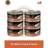 Reflex Plus Essential Ton Balık & Tavuk & Havuç Yetişkin Kedi Konserve Maması Seti 6x70 gr - 6X70GR
