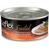 Reflex Plus Essential Ton Balıklı ve Havuçlu Konserve Yetişkin Kedi Maması 70 gr