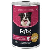 Reflex Plus Gravy Kuzu ve Tatlı Patates Et Parçacıklı Soslu Köpek Konservesi 400 Gr