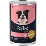 Reflex Plus Gravy Sos İçinde Et Parçacıklı Somonlu Yetişkin Köpek Konserve Maması 400 gr - 400GR