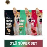 Reflex Plus Happy Hour Anti Aging Collagen & Dental Care - Ağız ve Diş Sağlığı & Love Edition Köpek Ödül Maması Seti 3x60 gr - 1 Adet - Renkli
