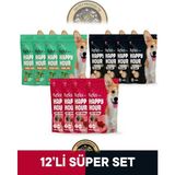 Reflex Plus Happy Hour Dental Care - Ağız ve Diş Sağlığı & Anti Aging Collagen & Love Edition Köpek Ödül Maması Seti 12x60 gr - 1 Adet - 001-Beyaz