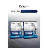 Reflex Plus Hassas Kediler İçin Parfümsüz Topaklanan Kedi Kumu 10L x 2 Adet