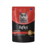 Reflex Plus Jöle İçinde Biftekli Pouch Kısırlaştırılmış Konserve 85 gr Kedi Maması