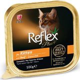 Reflex Plus Jöle İçinde Dana Eti Parçacıklı Yaş Yavru Kedi Maması 100 Gr