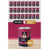 Reflex Plus Kuzu Etli ve Patatesli Yetişkin Köpek Maması, Sos İçinde Et Parçacıklı, 400g x 24 Adet