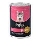 Reflex Plus Pate İçinde Et Parçacıklı Kuzu Etli Yavru Köpek Konservesi 6 Adet 395 Gr