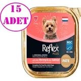 Reflex Plus Pate Karidesli ve Somonlu Küçük Irk Köpek Yaş Maması 85 Gr 15 AD