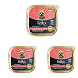 Reflex Plus Pate Karidesli ve Somonlu Mini Küçük Irk Köpek Maması 85 Gr 3lü paket